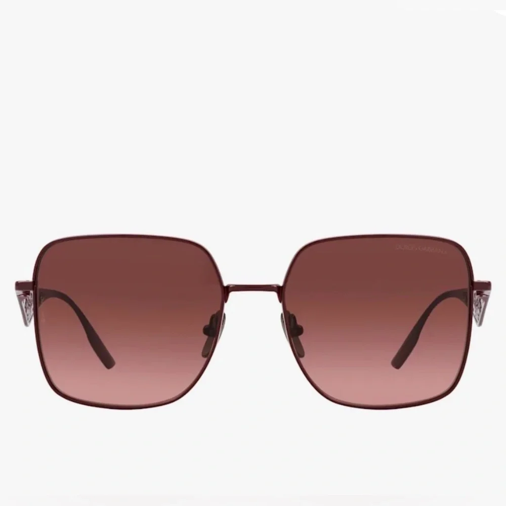 DOLCE & GABBANA Lace Square Sunglasses 57mm In Bordeaux - Picture 15 of 16